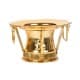 ALSANIDI, Indian stainless steel dates and sweets serving dish, Trips plates, Gold, Size 23 Cm