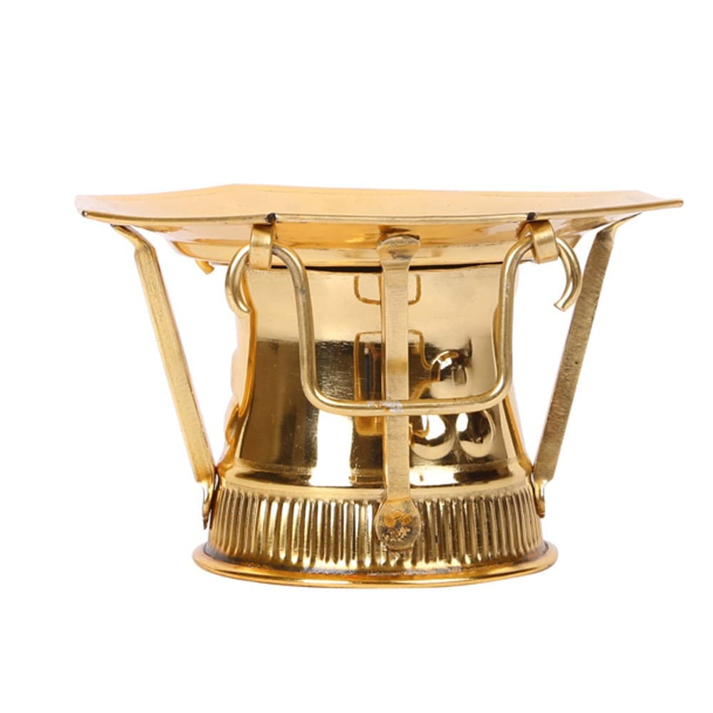 ALSANIDI, Indian stainless steel dates and sweets serving dish, Trips plates, Gold, Size 23 Cm