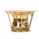 ALSANIDI, Indian stainless steel dates and sweets serving dish, Trips plates, Gold, Size 23 Cm