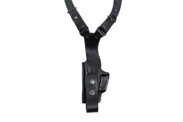Кобура наплечная вертикального ношения мод.V1 Glock 19  кожа черный 4