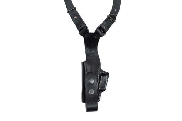 Кобура наплечная вертикального ношения мод.V1 Glock 19  кожа черный 4