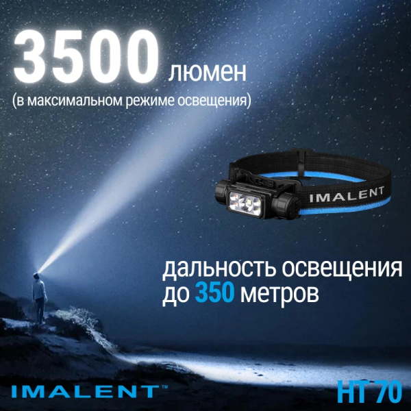 Фонарь светодиодный IMALENT 3 500 люмен, HT70 2