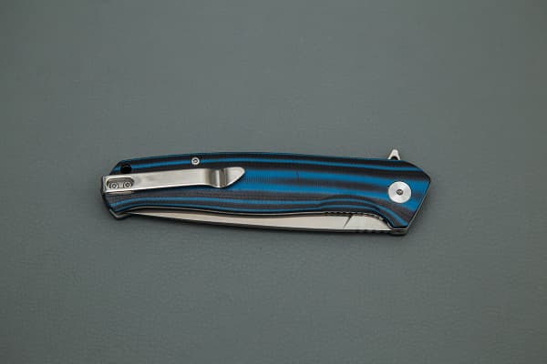 Нож Амур (техно) складной ст.VG10 рук.G10 (черно-синяя) арт.66055 2