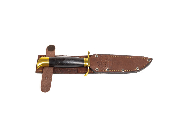 Нож H-28 Финка НКВДДАМАСККомплект литья латунь гладкоеГрабЗвезда 4