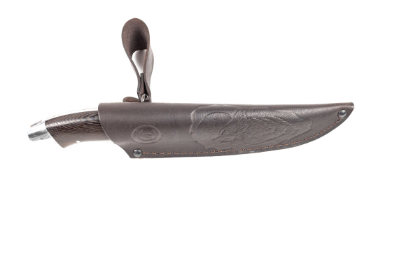 Нож Кайман кован,ст Х12МФ, ц.м., венге+шкуросъем арт.7706 3