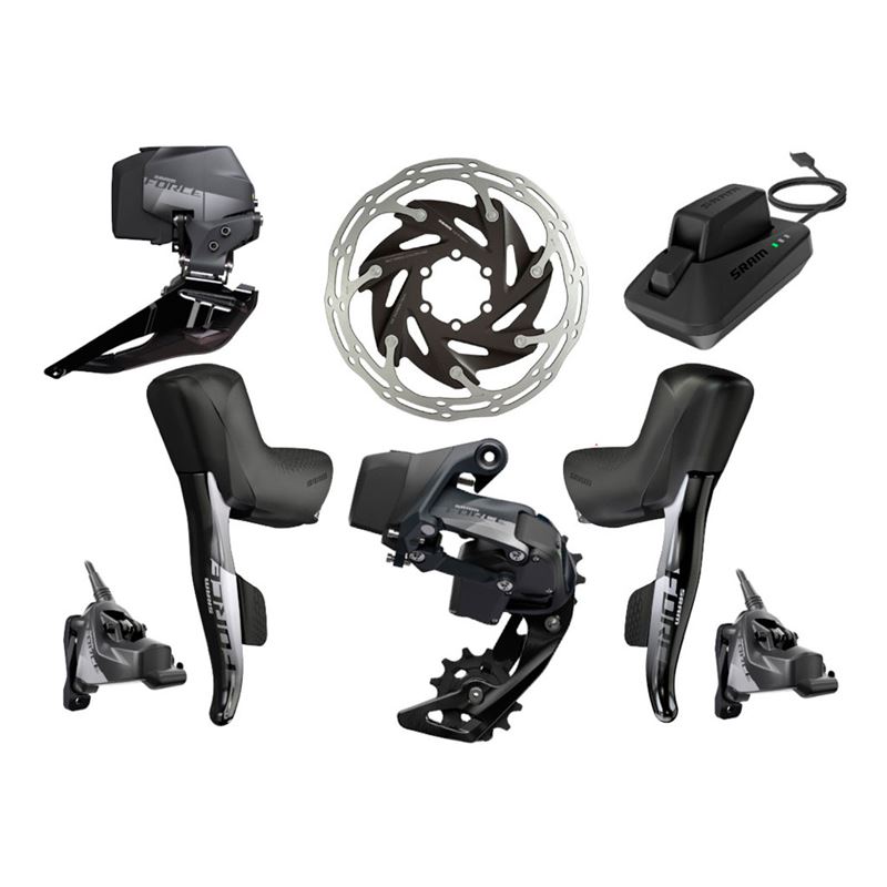 GRUPO SRAM FORCE E-TAP AXS 2X FLAT MOUNT