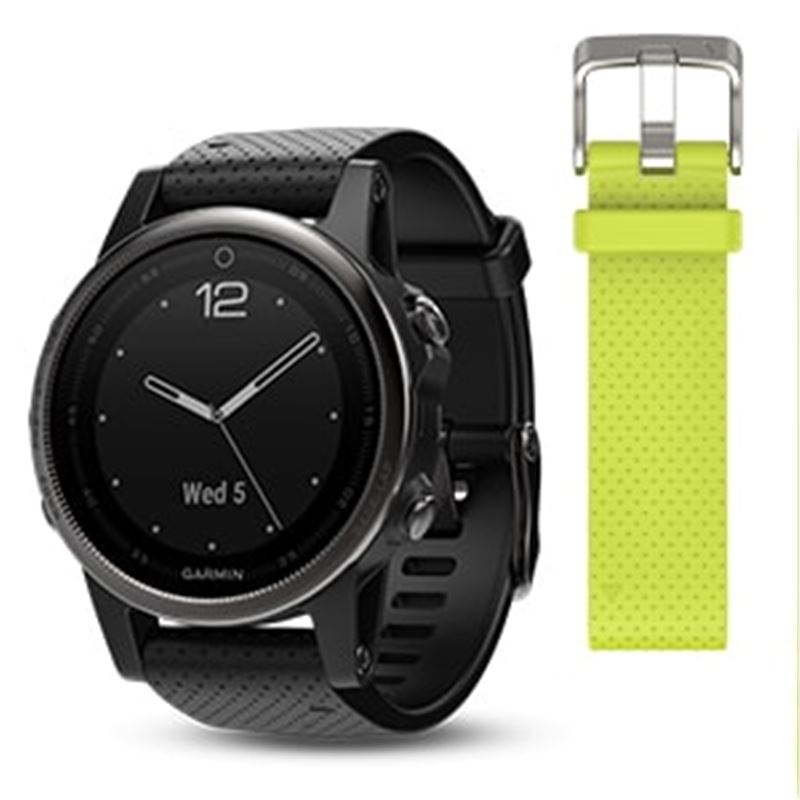 RELOJ GARMIN FENIX 5S ZAFIRO NEGRO / CORREA NEGRA