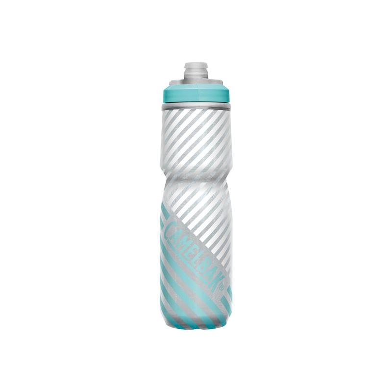 BIDON CAMELBAK PODIUM GREY/TEAL STRIPE 0.7L