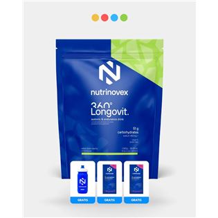 PACK NUTRINOVEX ISOTÓNICO LONGOVIT 360º LIMON-MENTA 1080 G