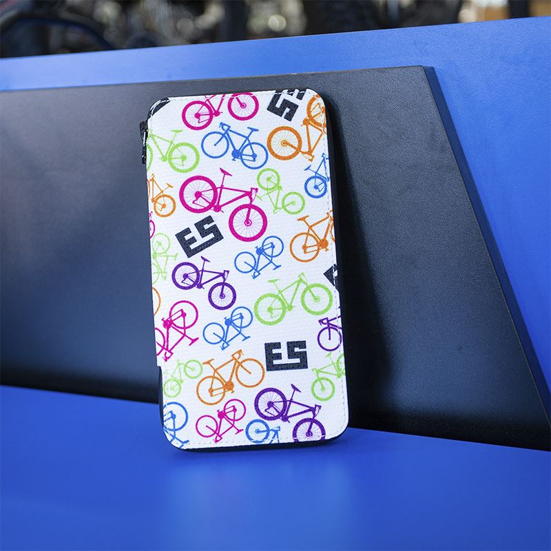 FUNDA MÓVIL CARTERA EXPOBIKES BLANCO BICIS