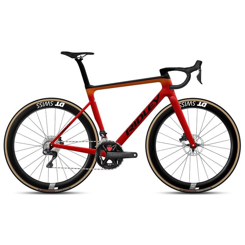 BICICLETA RIDLEY FALCN RS DISC ULTEGRA DI2 RED ORANGE-BLACK