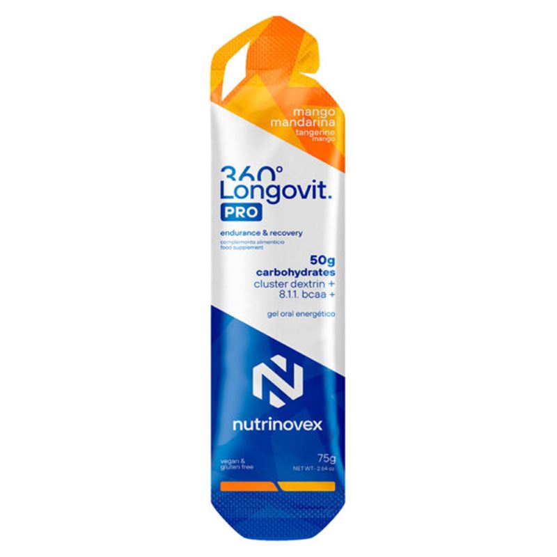 NUTRINOVEX GEL LONGOVIT 360º MANGO-MANDARINA 45G (30G CHO)