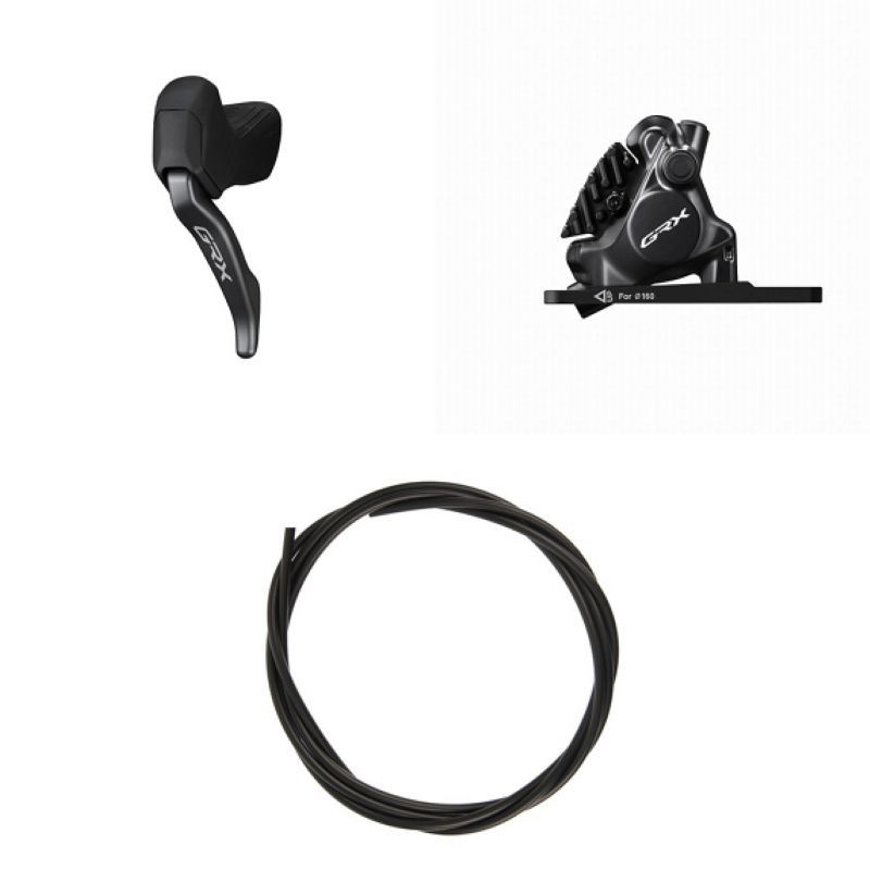KIT FRENO SHIMANO GRX BRRX820KTBLRX825 IZQU DISC 160MM NEGRO