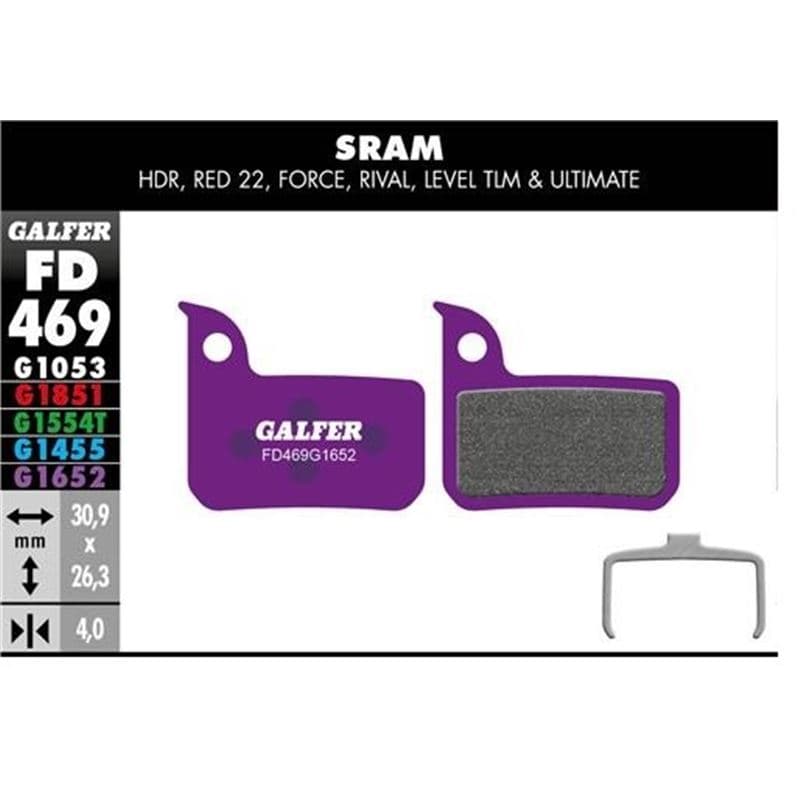 PASTILLA DE FRENO GALFER E-BIKE SRAM RED/FORCE/RIVAL/LEVEL