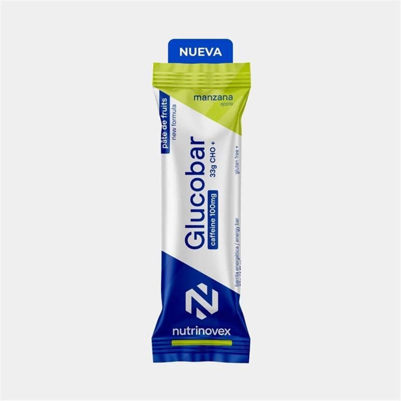 NUTRINOVEX BARRITA GLUCOBAR MANZANA CAFEINA 100MG