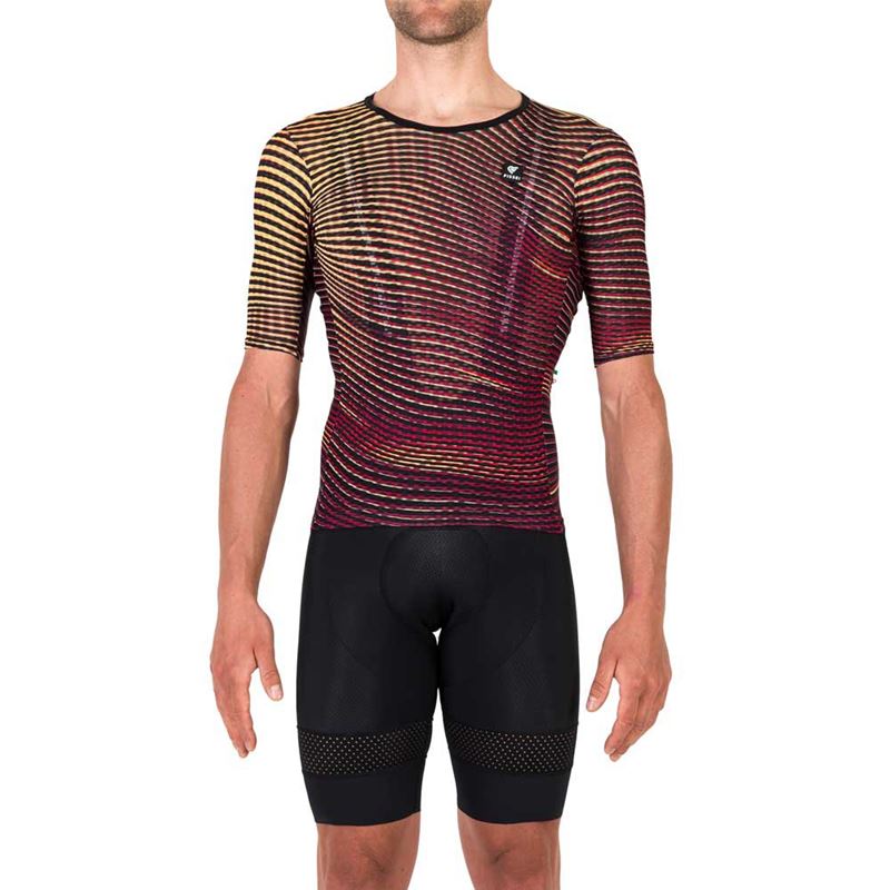 MAILLOT HOMBRE PISSEI VORTICE ROJO/AMARILLO