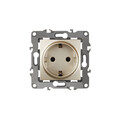 Розетка ЭРА 2P+E Schuko, 12-2001-04, 16A-250В, IP20, серия ЭРА12, без м.лапок, шампань, Б0014684