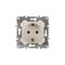 Розетка ЭРА 2P+E Schuko, 12-2001-02, 16A-250В, IP20, серия ЭРА12, без м.лапок, слоновая кость, Б0014682