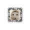 Розетка ЭРА 2P+E Schuko, 12-2001-04, 16A-250В, IP20, серия ЭРА12, без м.лапок, шампань, Б0014684