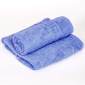 Полотенце махровое с греческой каймой  40х70 Тёмно-Голубой греч, Туркмения  - Proffitex