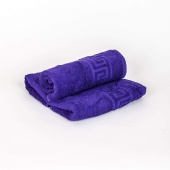 Полотенце махровое с греческой каймой  40х70 Синий-Чернила греч, Туркмения  - Proffitex