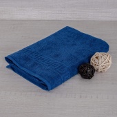Полотенце махровое с греческой каймой  40х70 Синий греч, Туркмения  - Proffitex