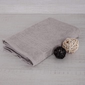 Полотенце махровое с греческой каймой  50х90 серый греч, Туркмения  - Proffitex