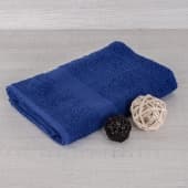Полотенце махровое  70х140 с бордюром косичкой темно-синий, Туркмения  - Proffitex