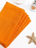 Полотенце махровое с греческой каймой, оранжевый апельсин, 70х140, 380 г/м2, Узбекистан  - Proffitex