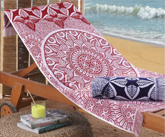 Полотенце пляжное с индивидуальным лого 100х180, 450 гр/м2  - Proffitex