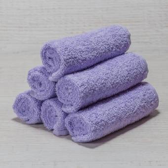 Махровые гладкокрашеные салфетки 30х30 сиреневый  - Proffitex