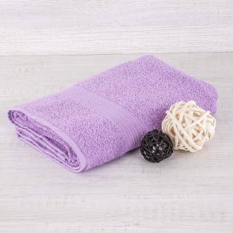 Полотенце махровое  40х70 с бордюром косичкой св.фиолет, Туркмения  - Proffitex