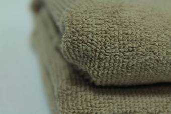 Гладкокрашеные полотенца Турция 70х140, 420 г/м, двойная крученая петля, пряжа 20/2 двунить, Турция Бежевый  - Proffitex