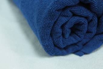 Гладкокрашеные полотенца Турция 70х140, 420 г/м, двойная крученая петля, пряжа 20/2 двунить, Турция Синий  - Proffitex