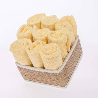 Махровые гладкокрашеные салфетки 30х30 бежевый  - Proffitex