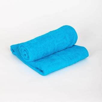 Полотенце махровое с греческой каймой  70х140 Голубой Бирюза греч, Туркмения  - Proffitex