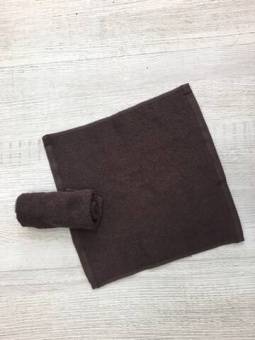 Махровые гладкокрашеные салфетки 30х30 т.коричневые  - Proffitex