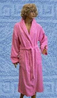 Женские махровые халаты Р-ры с 56-58 ярко-розовый  - Proffitex