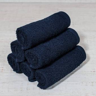 Махровые гладкокрашеные салфетки 30х30 Темно_Синий  - Proffitex