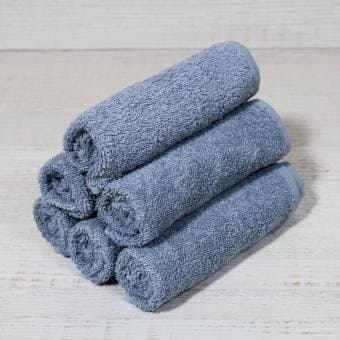 Махровые гладкокрашеные салфетки 30х30 серый  - Proffitex