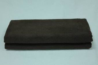 Гладкокрашеные полотенца Турция 50х100, 420 г/м, двойная крученая петля, пряжа 20/2 двунить, Турция Тёмно Коричневый  - Proffitex