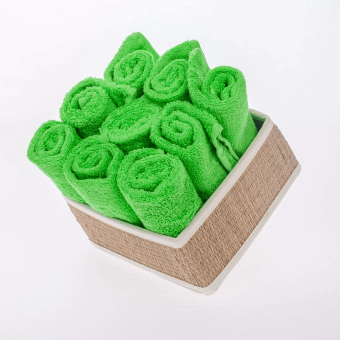 Махровое полотенце 30х30 салат  - Proffitex