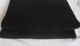 Черное махровое полотенце для головы 50х100  - Proffitex