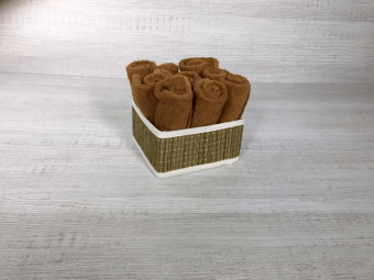 Махровое полотенце 30х30 Коричневый  - Proffitex