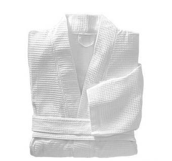 Халаты белые вафельный СПА, Отель, пл. 240 гр/м2, Р-ры с 56 по 62 (Белый/Синий/Бежевый/Голубой)  - Proffitex