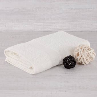 Полотенце махровое  50х90 с бордюром косичкой светло-кремовый, Туркмения  - Proffitex