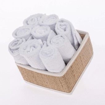 Махровое полотенце 30х30 белый  - Proffitex