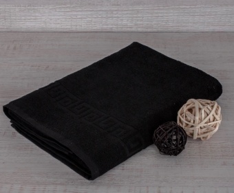 Черное махровое полотенце для головы 50х100  - Proffitex