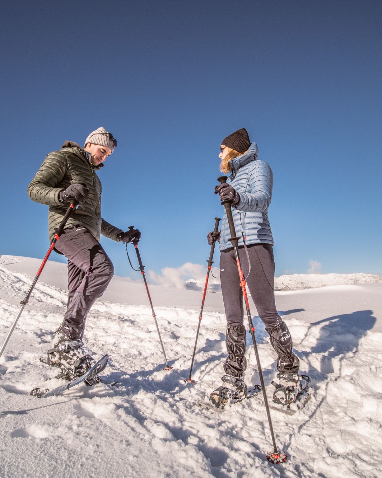randonnée en couple raquettes saint lary