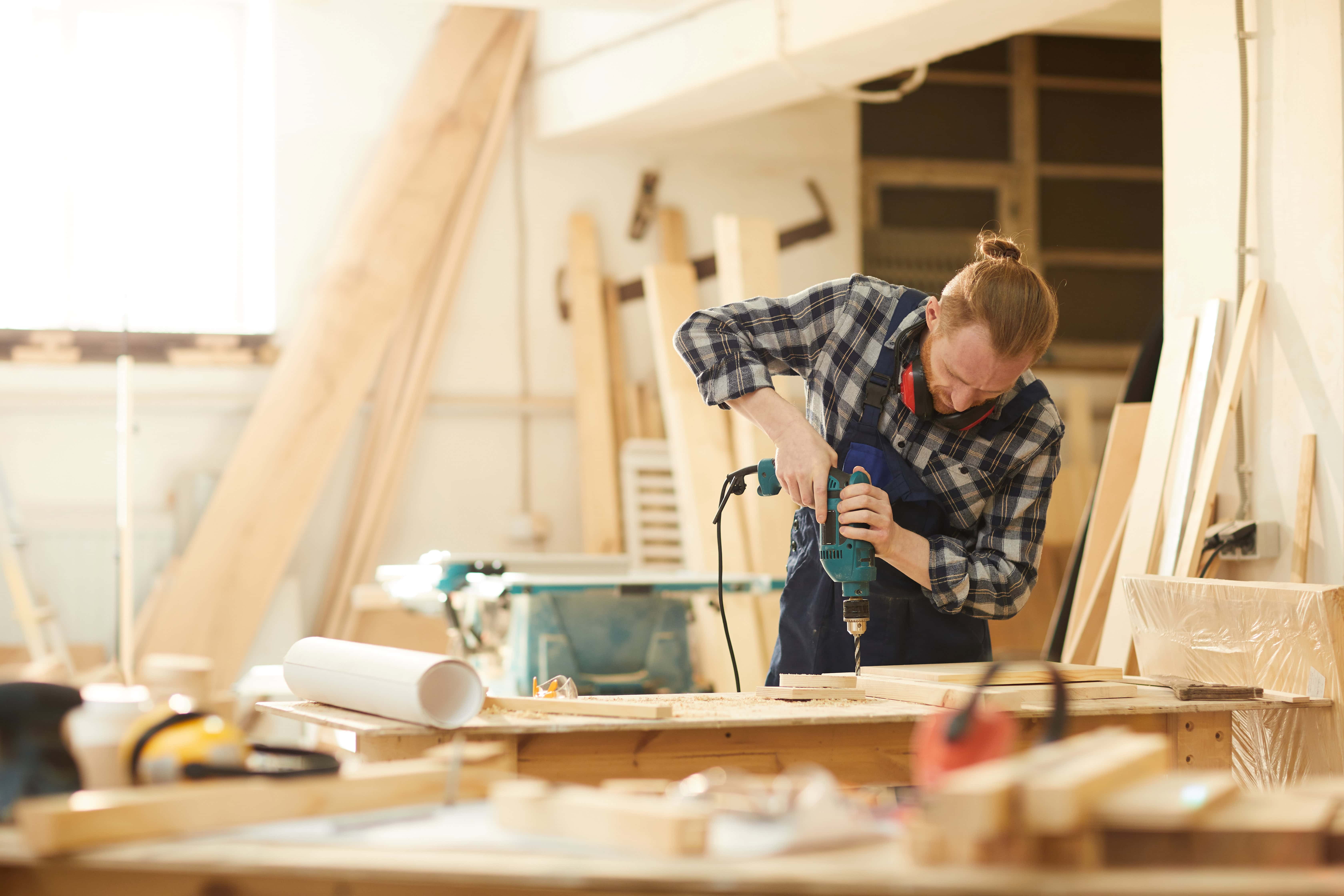 Carpenter Making Handmade Furniture